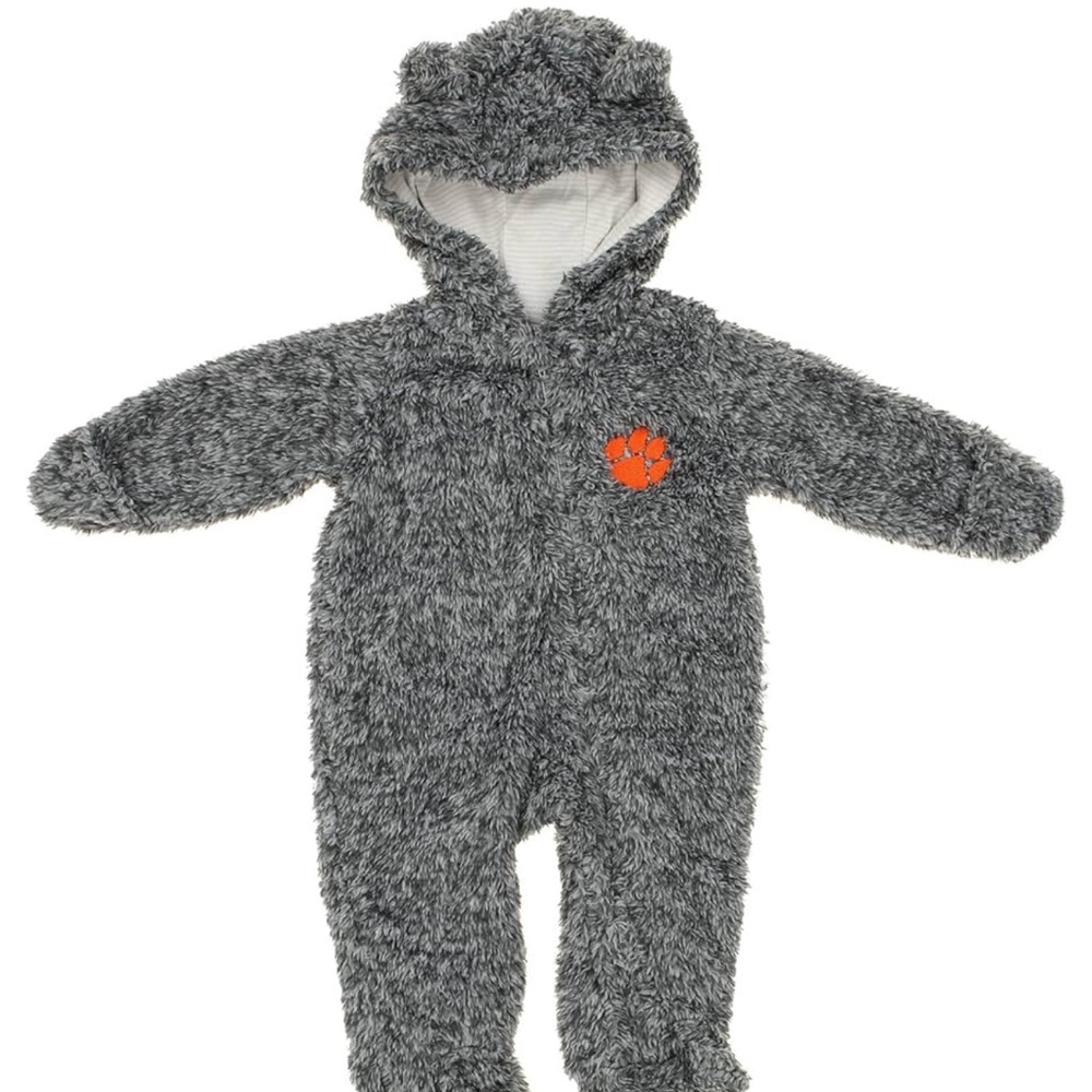 Gray One Piece Footies with Hood and Full Body Coverage